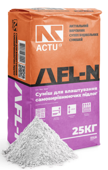 Суміш для влаштування самовирівнюючих підлог ACTU FL-N, 25 кг
